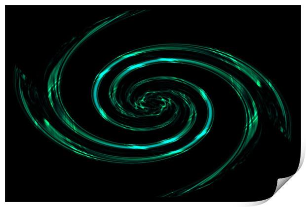 Spiralling galactically Print by Ashley Paddon