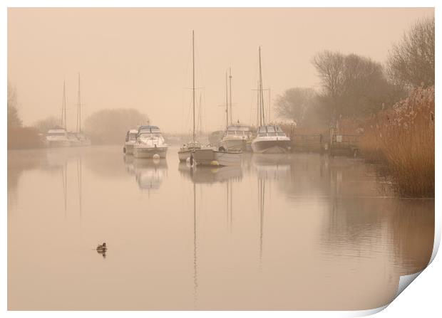 Wareham Quay Mist Print by David Neighbour