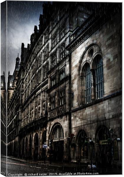 Majestic Architecture of Glasgow Canvas Print by richard sayer