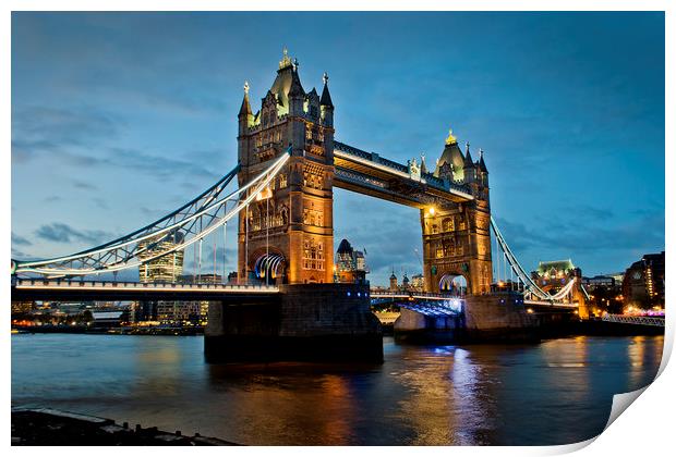 Tower Bridge River Thames London England Print by Andy Evans Photos