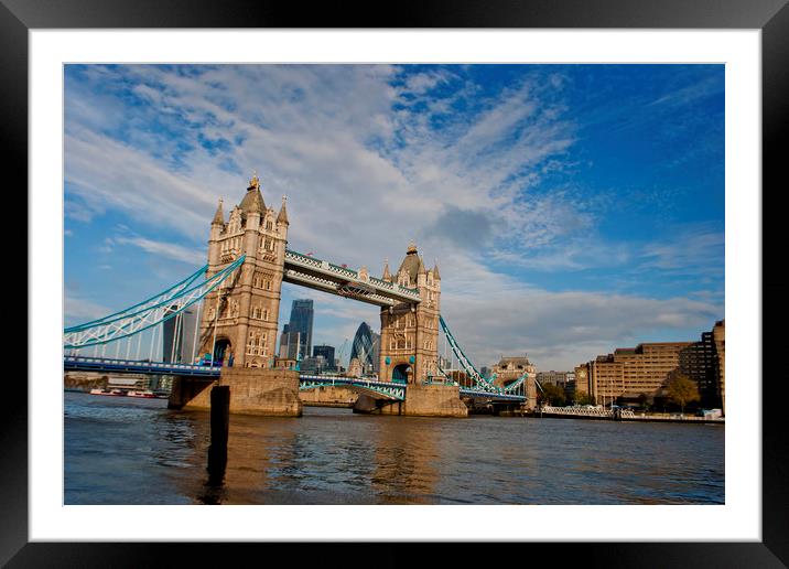 Tower Bridge River Thames London England Framed Mounted Print by Andy Evans Photos