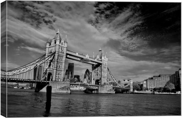 Tower Bridge River Thames London England Canvas Print by Andy Evans Photos