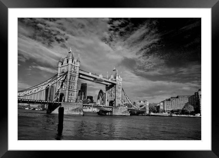 Tower Bridge River Thames London England Framed Mounted Print by Andy Evans Photos