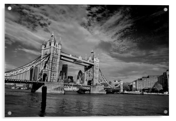 Tower Bridge River Thames London England Acrylic by Andy Evans Photos