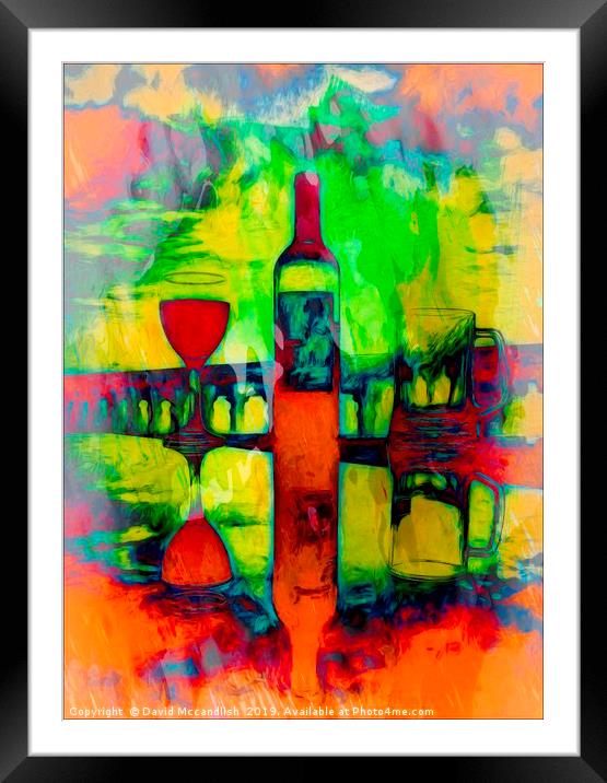 Reflections on a Glass Table Framed Mounted Print by David Mccandlish