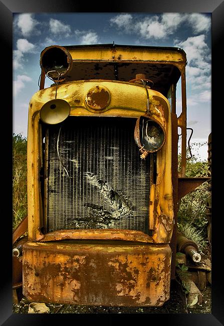 Junkyard Monster Framed Print by Steven Shea
