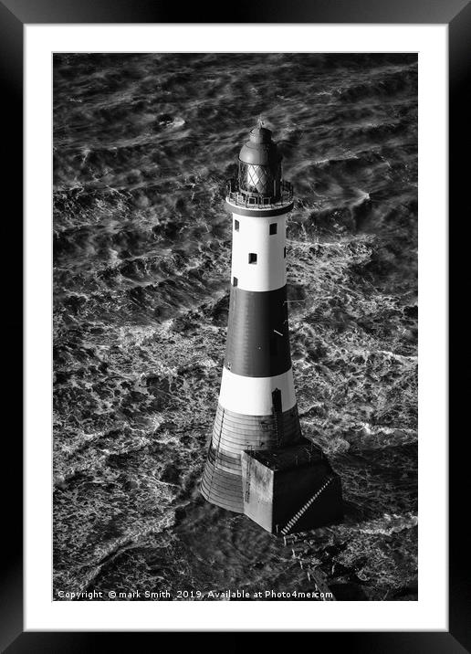 Sunlit Steps, Beachy Head Lighthouse Framed Mounted Print by mark Smith
