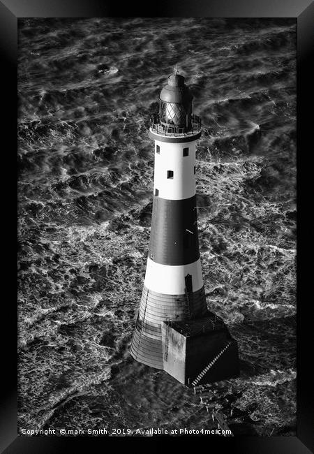 Sunlit Steps, Beachy Head Lighthouse Framed Print by mark Smith