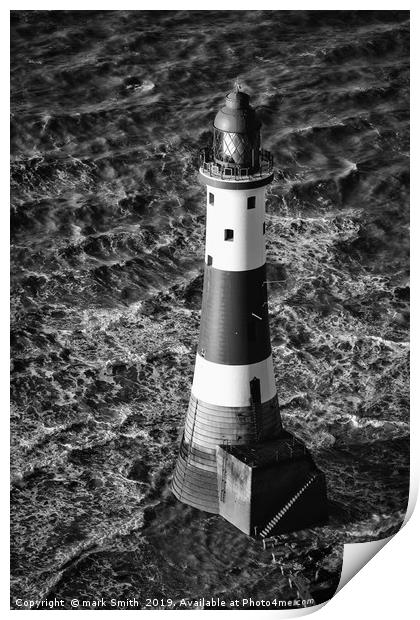 Sunlit Steps, Beachy Head Lighthouse Print by mark Smith