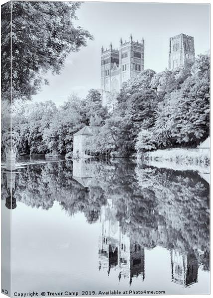 Tranquil Reflections of Durham Cathedral Canvas Print by Trevor Camp
