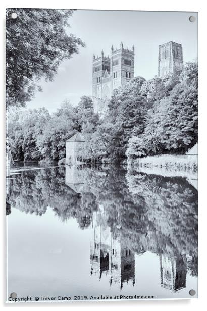 Tranquil Reflections of Durham Cathedral Acrylic by Trevor Camp