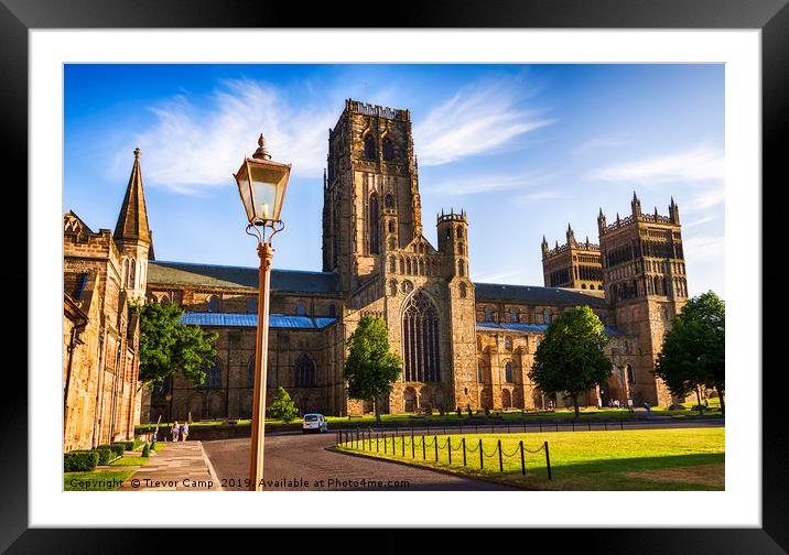 Iconic Durham Cathedral on a Colourful Summer Even Framed Mounted Print by Trevor Camp