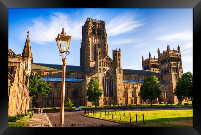 Iconic Durham Cathedral on a Colourful Summer Even Framed Print by Trevor Camp