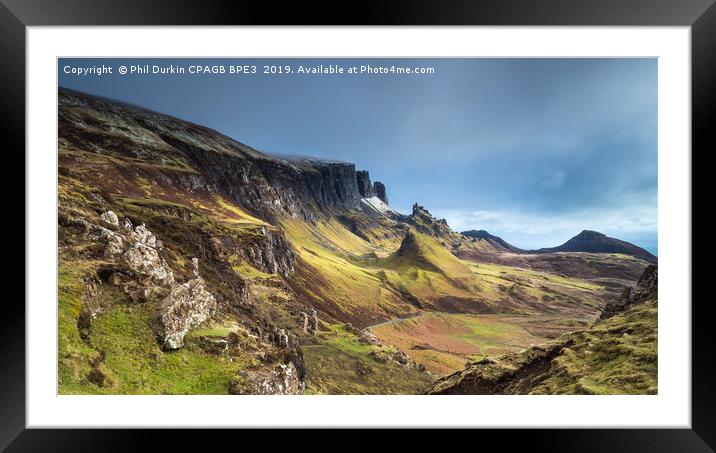 Trotternish Ridge - Isle Of Skye Framed Mounted Print by Phil Durkin DPAGB BPE4