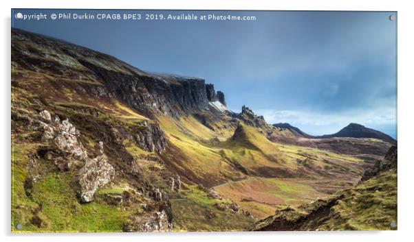 Trotternish Ridge - Isle Of Skye Acrylic by Phil Durkin DPAGB BPE4
