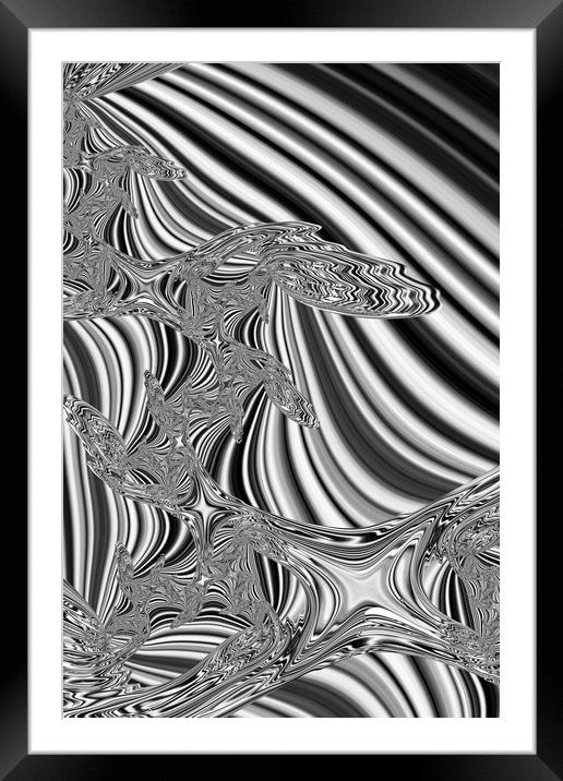 Liquid Chrome Framed Mounted Print by Steve Purnell