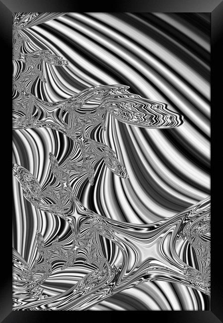 Liquid Chrome Framed Print by Steve Purnell