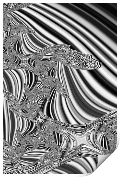 Liquid Chrome Print by Steve Purnell