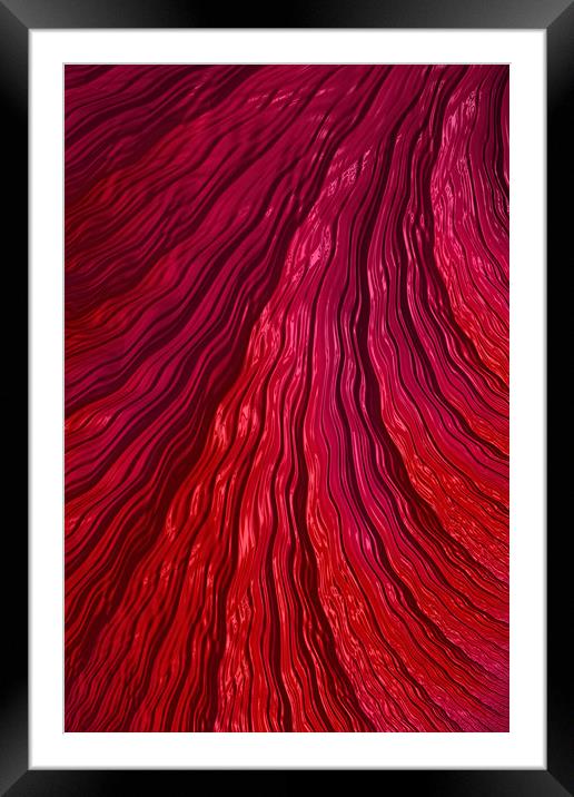 Endless Red Energy Framed Mounted Print by Steve Purnell