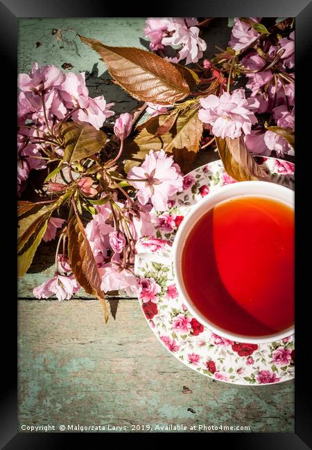 English cup of tea, still life Framed Print by Malgorzata Larys