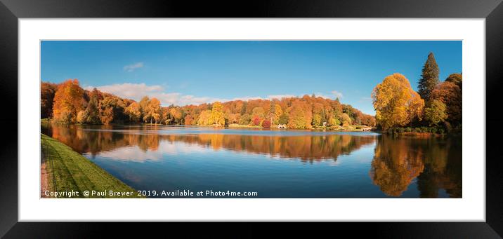 Reflection at Stourhead Wiltshire Framed Mounted Print by Paul Brewer
