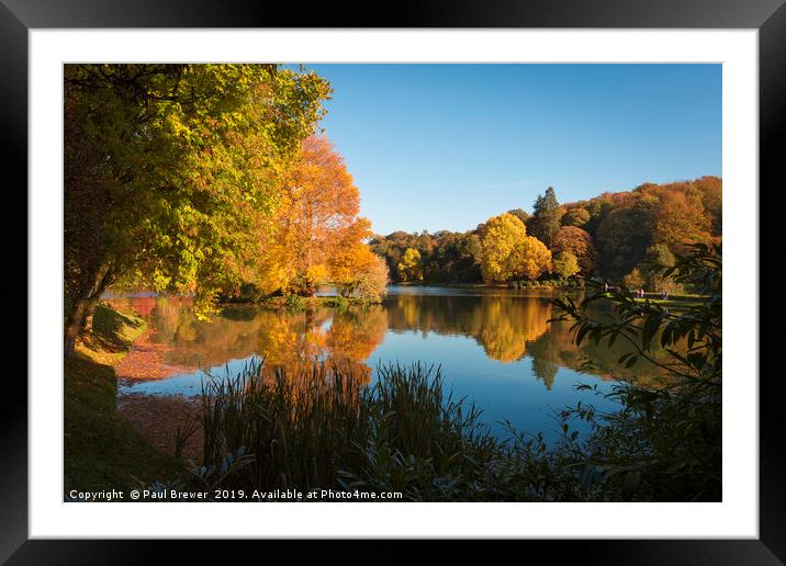 The beautiful gardnes at Stourhead Wiltshire Framed Mounted Print by Paul Brewer