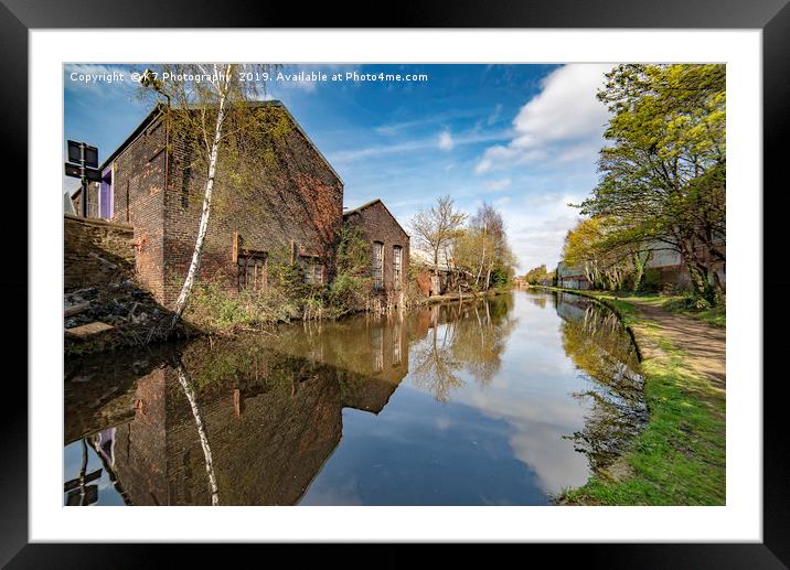 Towards Tinsley on the South Yorkshire Navigation Framed Mounted Print by K7 Photography