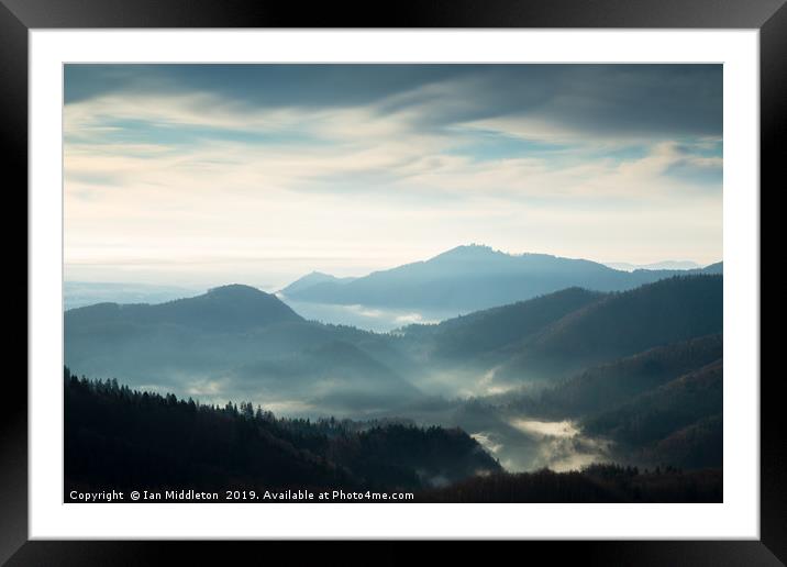 Morning view across to Sv Jost from the Jamnik Hil Framed Mounted Print by Ian Middleton