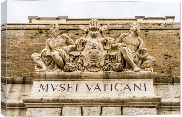 The Vatican Museum entrance, Rome, Italy Canvas Print by Naylor's Photography