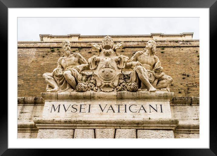 The Vatican Museum entrance, Rome, Italy Framed Mounted Print by Naylor's Photography