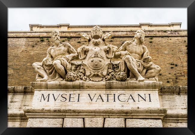 The Vatican Museum entrance, Rome, Italy Framed Print by Naylor's Photography