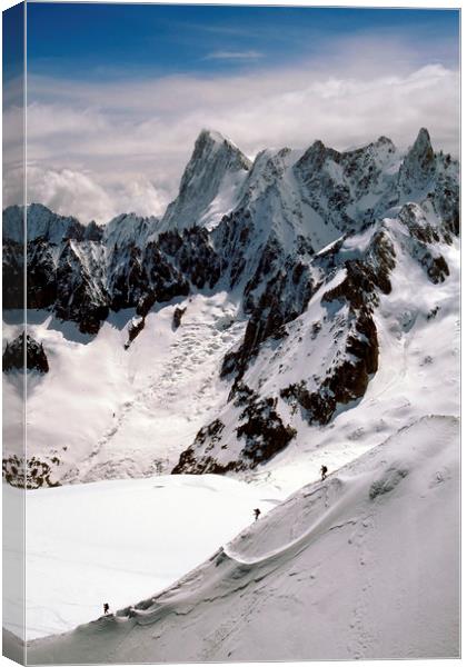 Chamonix Aiguille du Midi Mont Blanc Massif Canvas Print by Andy Evans Photos