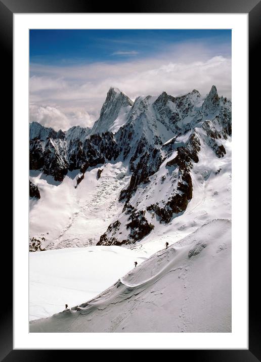 Chamonix Aiguille du Midi Mont Blanc Massif Framed Mounted Print by Andy Evans Photos