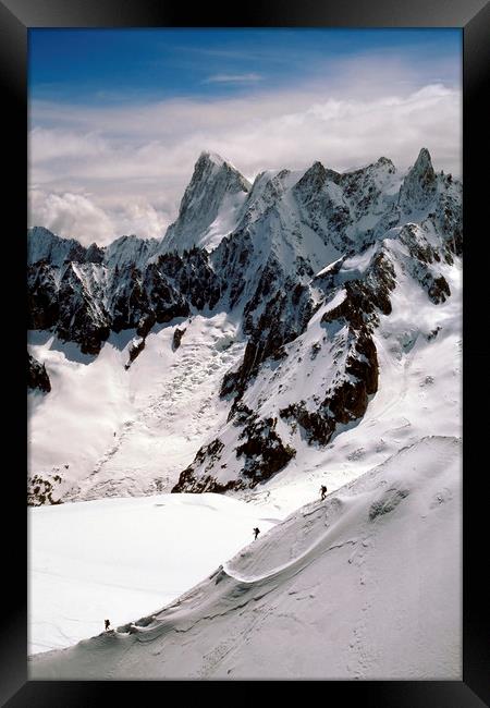 Chamonix Aiguille du Midi Mont Blanc Massif Framed Print by Andy Evans Photos