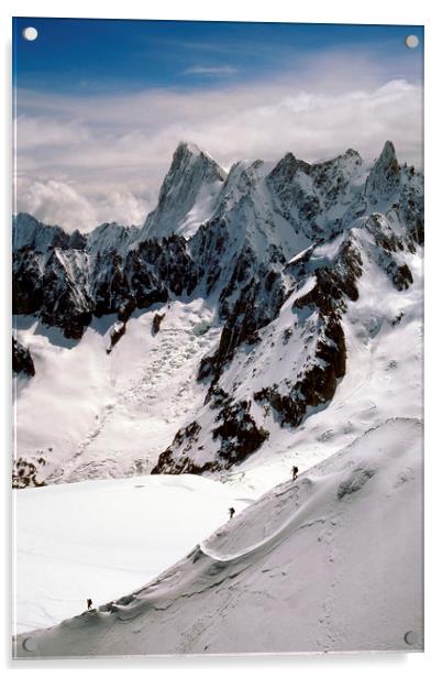 Chamonix Aiguille du Midi Mont Blanc Massif Acrylic by Andy Evans Photos