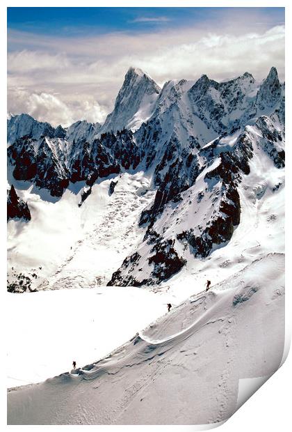 Chamonix Aiguille du Midi Mont Blanc Massif Print by Andy Evans Photos