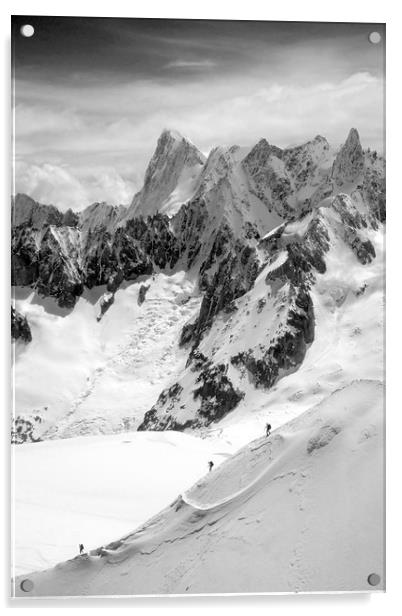 Chamonix Aiguille du Midi Mont Blanc Massif Acrylic by Andy Evans Photos