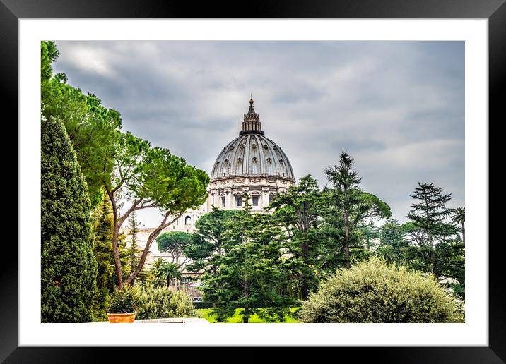 A colourful photo of St Peters Basilica Framed Mounted Print by Naylor's Photography
