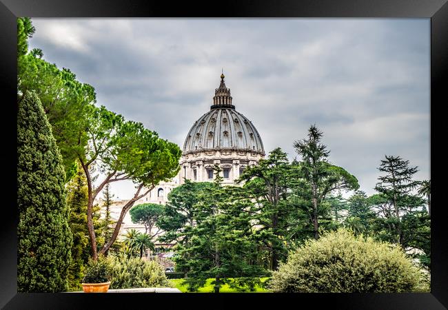 A colourful photo of St Peters Basilica Framed Print by Naylor's Photography
