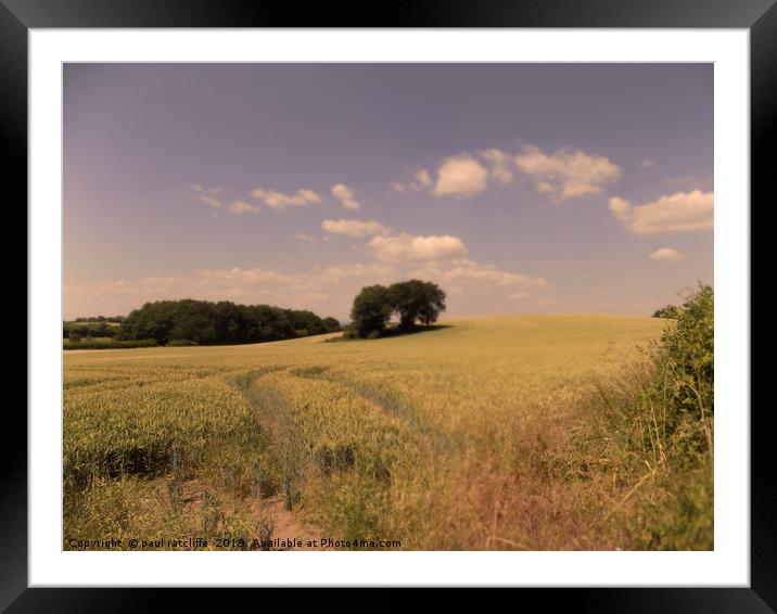 stoke prior fields,leominster Framed Mounted Print by paul ratcliffe