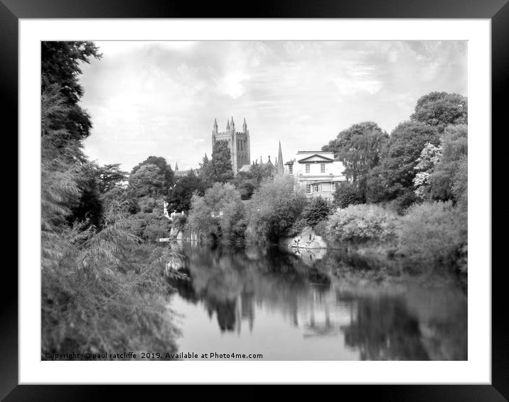 hereford on the wye Framed Mounted Print by paul ratcliffe