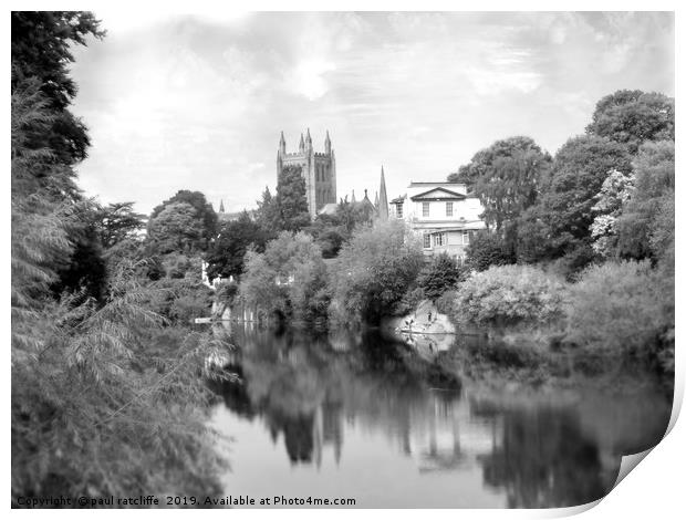 hereford on the wye Print by paul ratcliffe