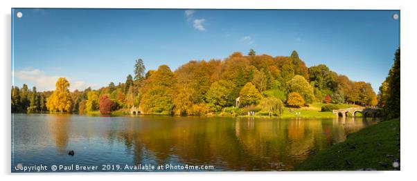 Stourhead Wiltshire Panoramic Acrylic by Paul Brewer