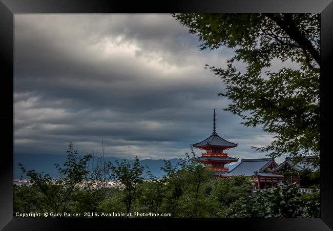 Kiyomizudera Pagoda, in Kyoto, Japan  Framed Print by Gary Parker