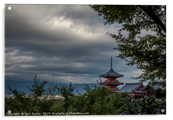 Kiyomizudera Pagoda, in Kyoto, Japan  Acrylic by Gary Parker