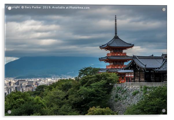 Kiyomizudera Pagoda, in Kyoto, Japan  Acrylic by Gary Parker