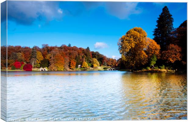 Stourhead Wiltshire Canvas Print by Paul Brewer