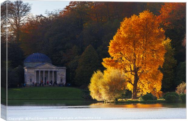 Stourhead Wiltshire Canvas Print by Paul Brewer