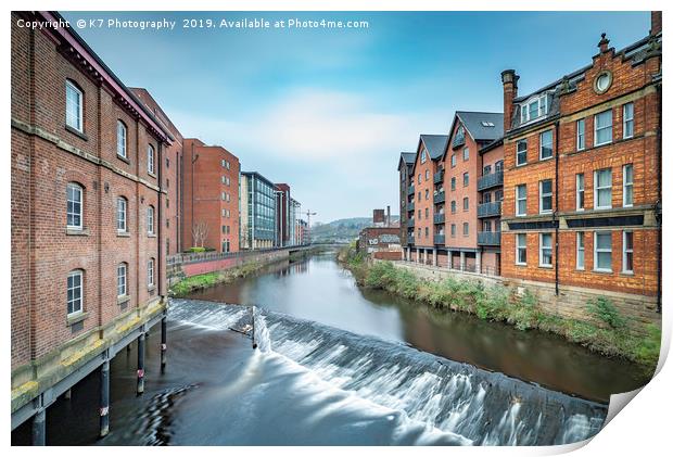 The River Don at Lady's Bridge, Sheffield Print by K7 Photography