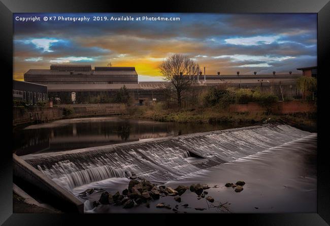 Brightside Weir, Don Valley, Sheffield Framed Print by K7 Photography